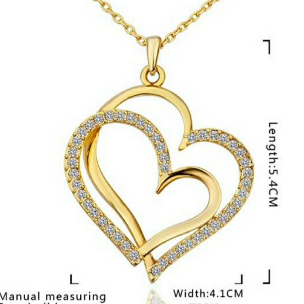 18k Gold Double Heart - Picture 5 of 5
